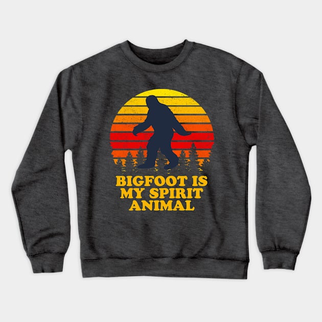 Bigfoot is my spirit animal Funny gift Crewneck Sweatshirt by narekmug